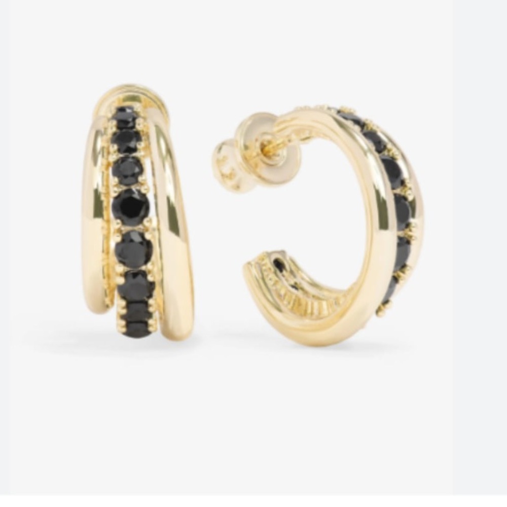 Melinda Maria Limited Edition "Oh She Fancy" Smooth & Diamondette Hoops FIRM